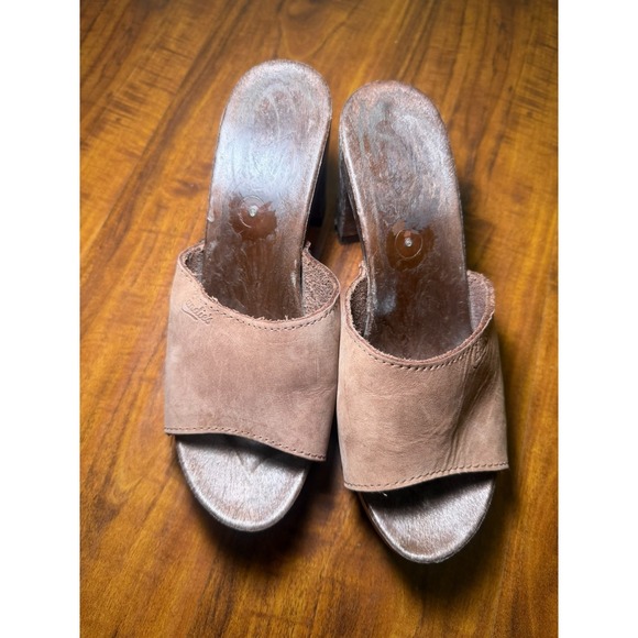 Vintage 1980's Candies Original Sandals High Heels Slides Brown Womens 6 / 37 - Picture 2 of 7